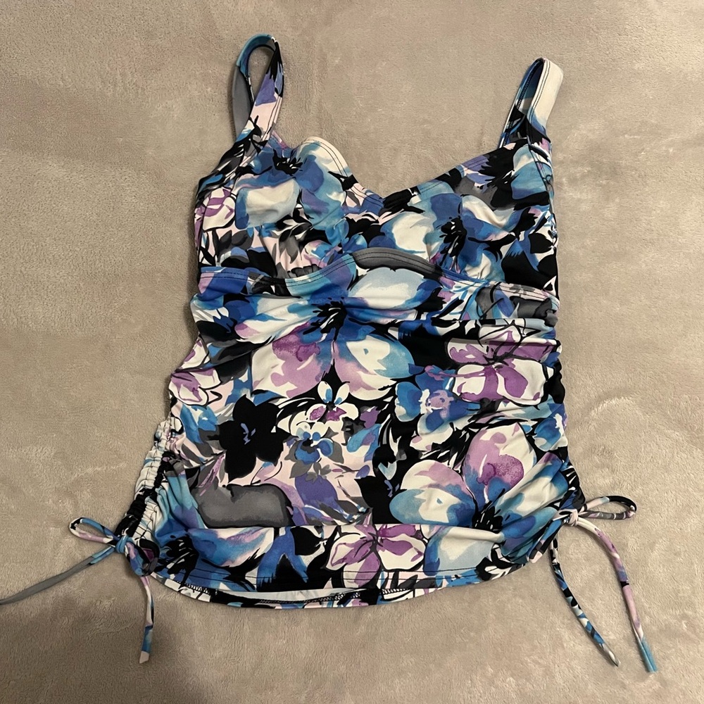 Multicolor Floral Swim Top